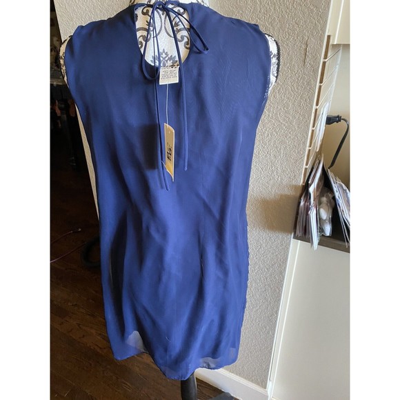 NWT Max Studio M dress navy blue size medium M Med sleeveless Mermaid Scales New - Picture 8 of 14